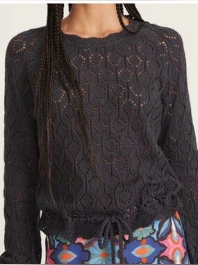 Marine Layer Manzanita Crochet Fringe Sweater in Size XS NWT